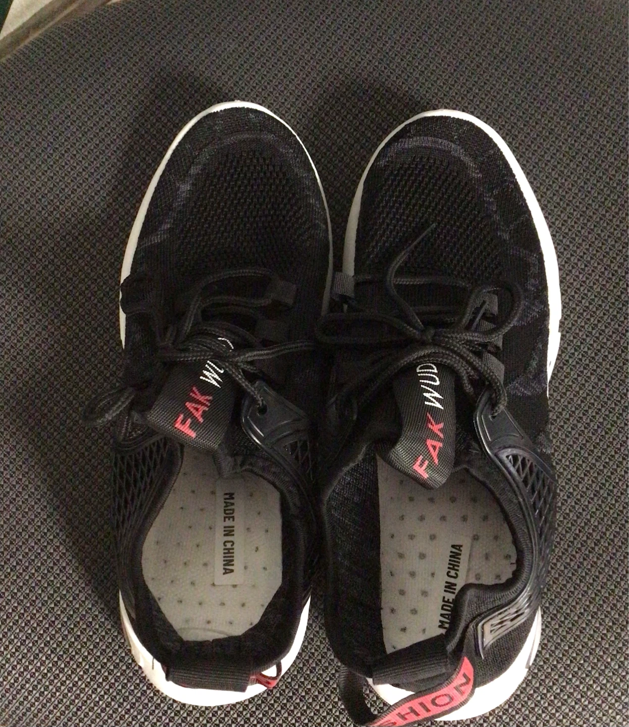 Black FAK WUD Fashion Sneakers