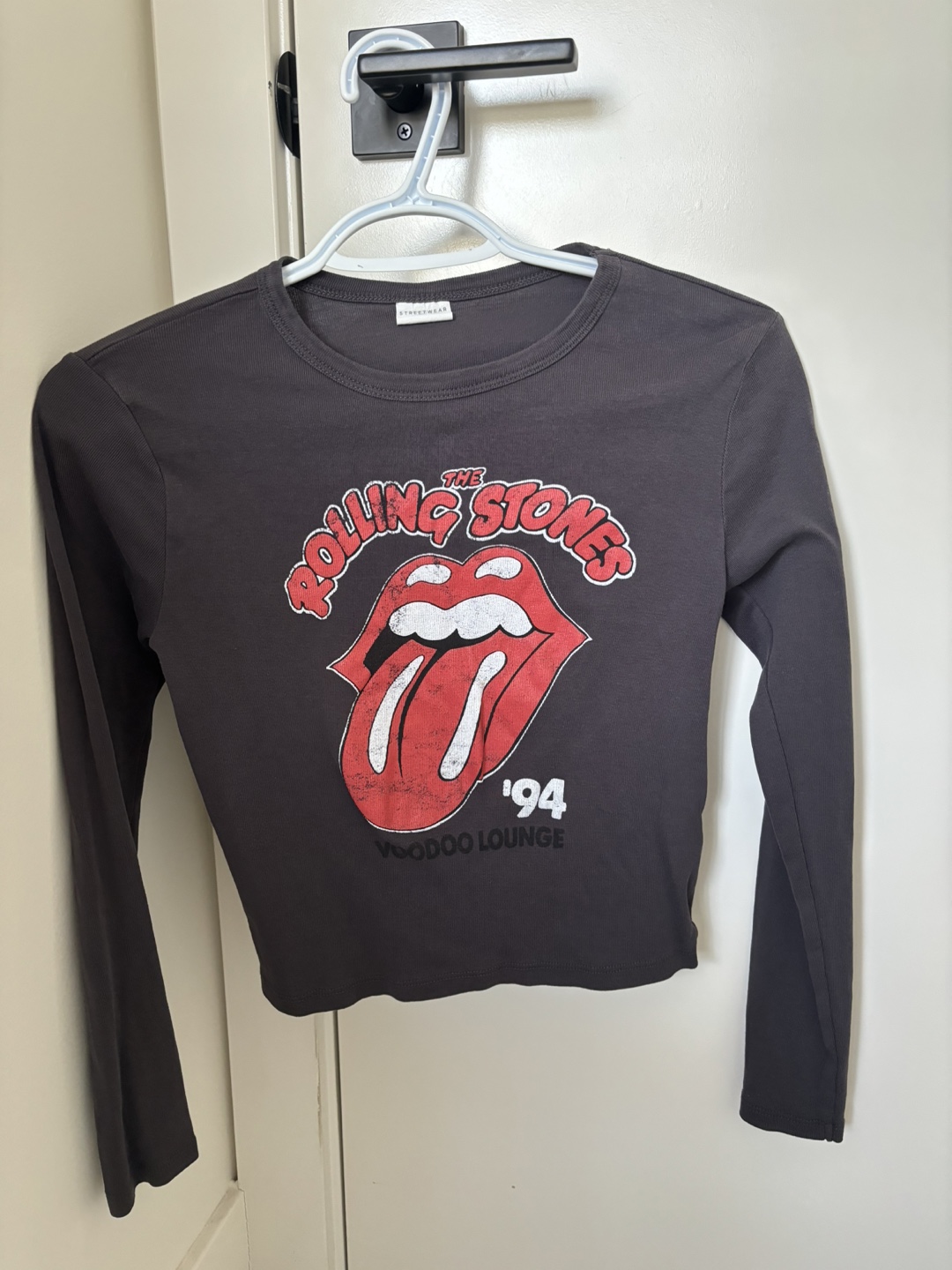 Rolling Stones Long Sleeve Crop Top - Size M