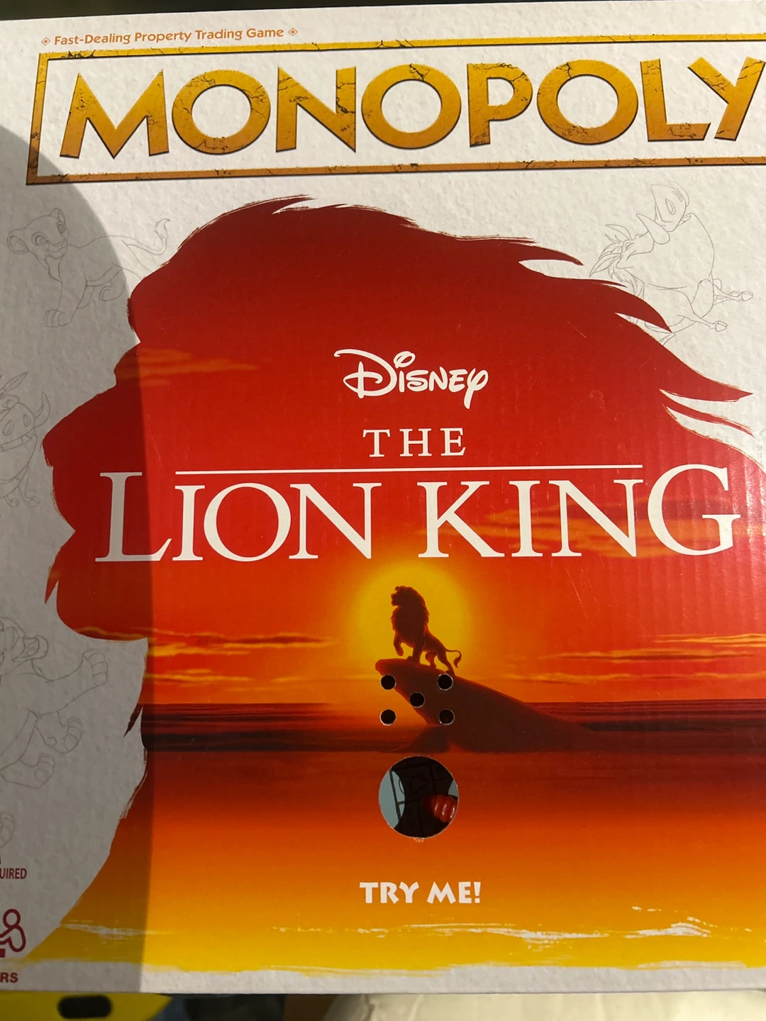 Monopoly The Lion King Disney Board Game