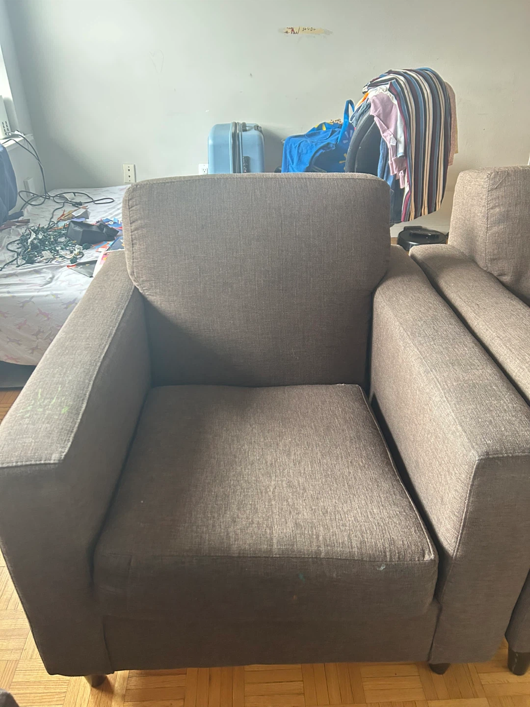 Brown Single sofa set of 3