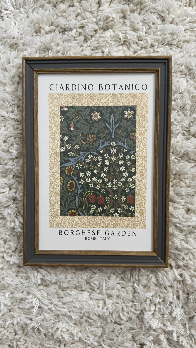 Giardino Botanico Borghese Garden Framed Print