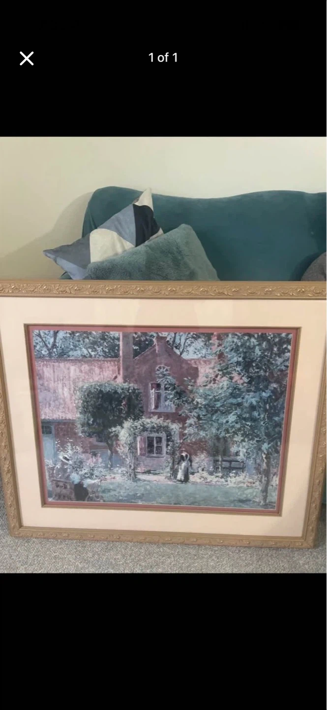 Framed Art Print - Cottage Garden Scene