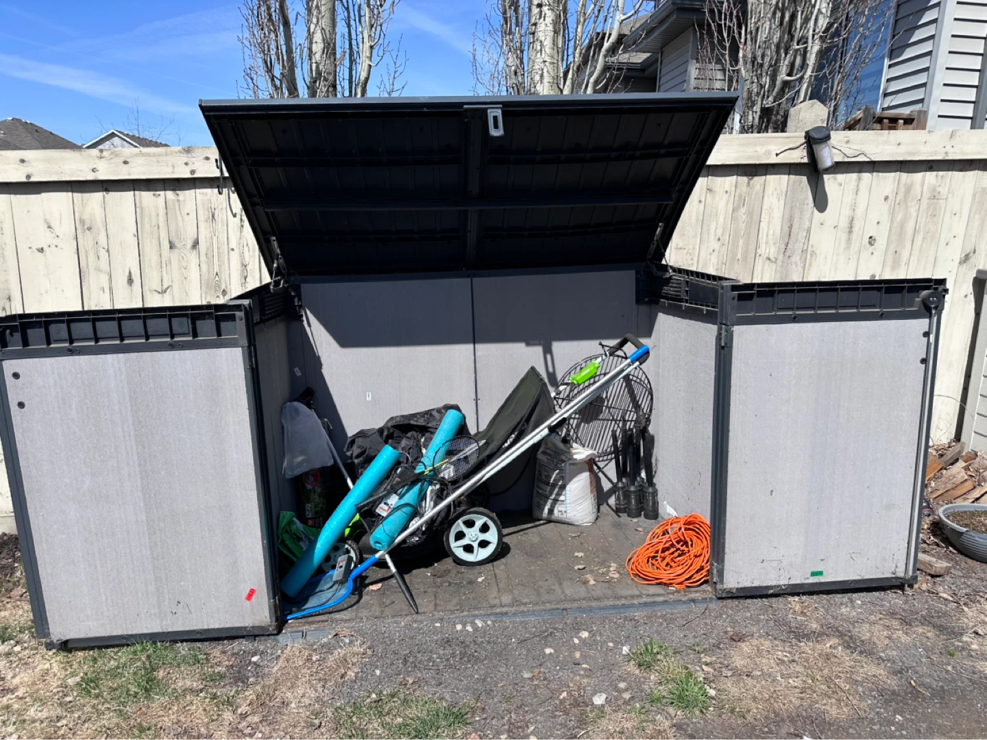 Grey Outdoor Storage Box Shed - photo 3