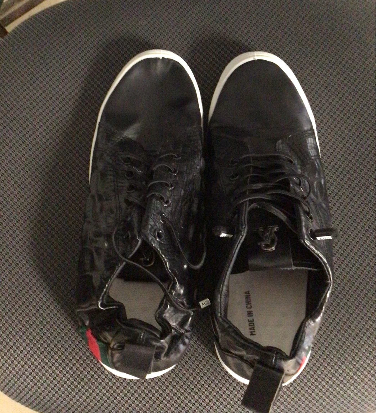 Black Leather Sneakers