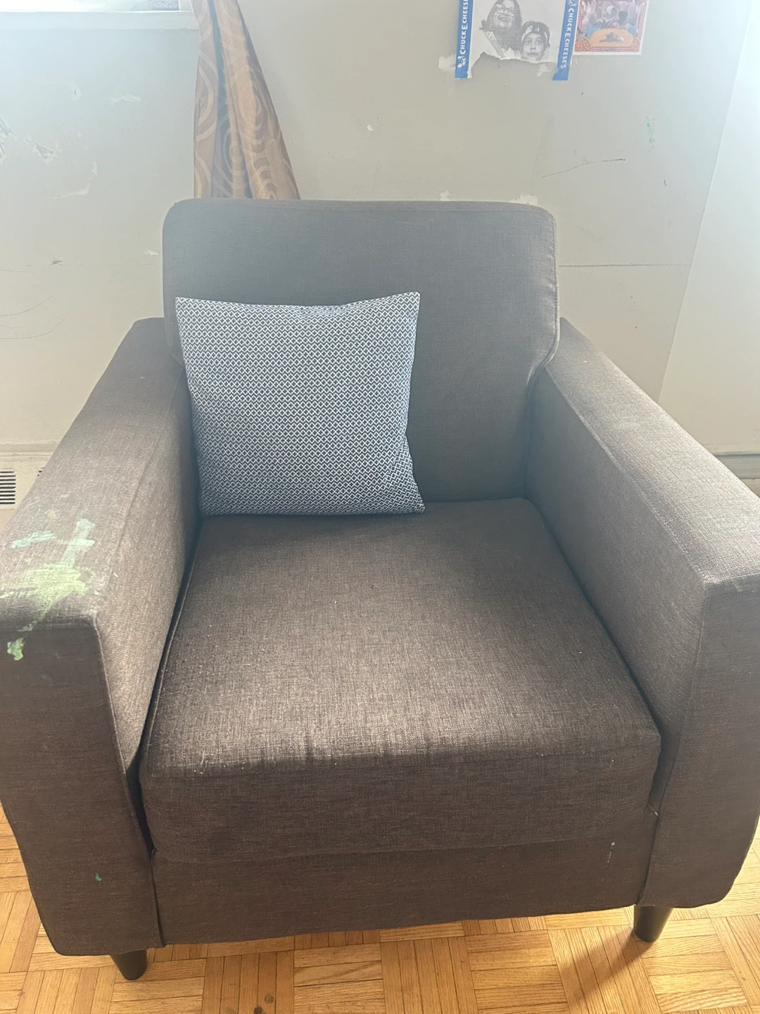 Brown Single sofa set of 3 - photo 2
