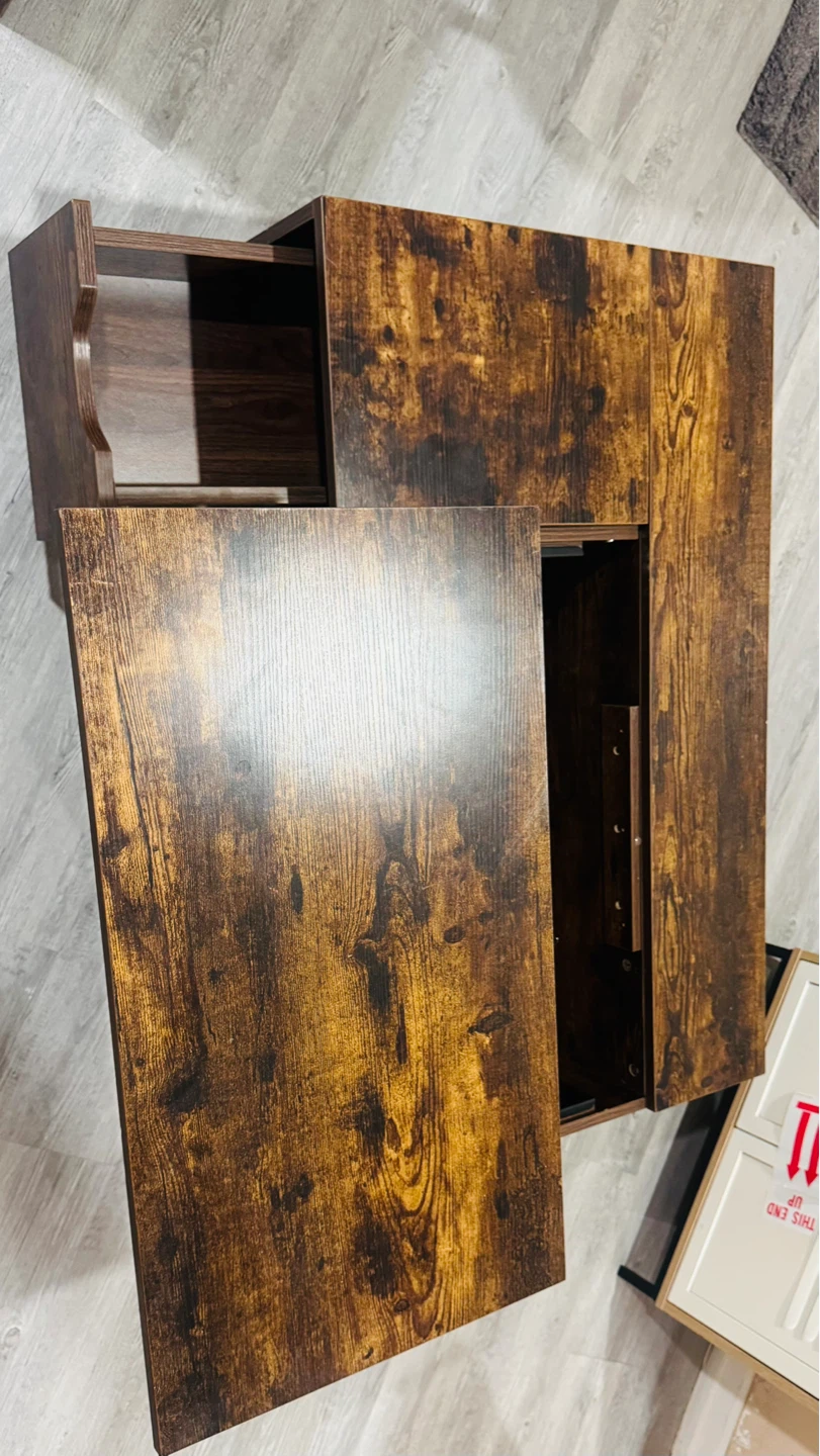 Rustic Lift-Top Coffee Table with Storage - photo 5