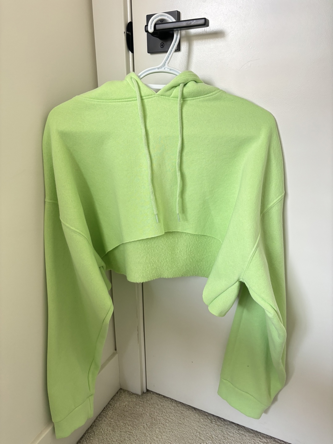 Light Green Cropped Hoodie