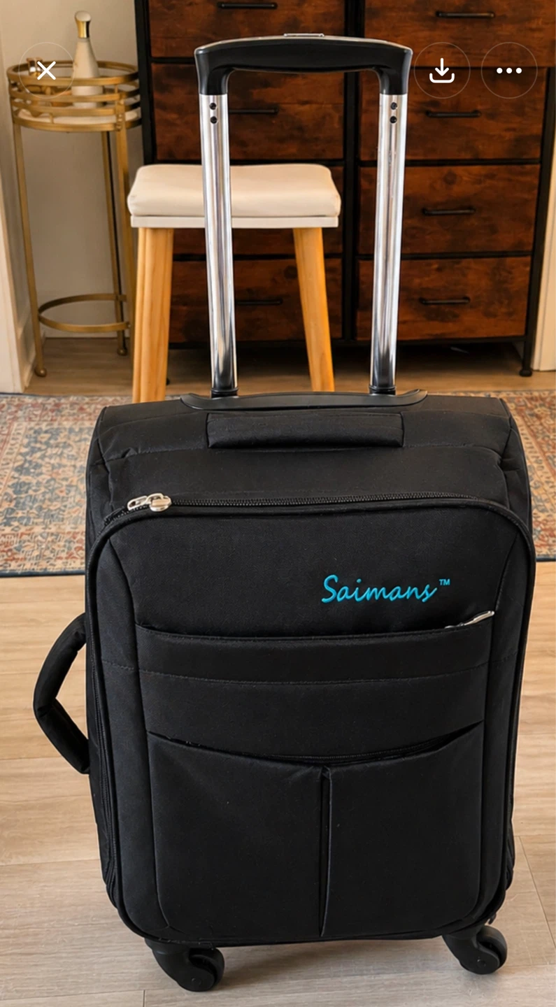 Saimans Black Softside Spinner Luggage