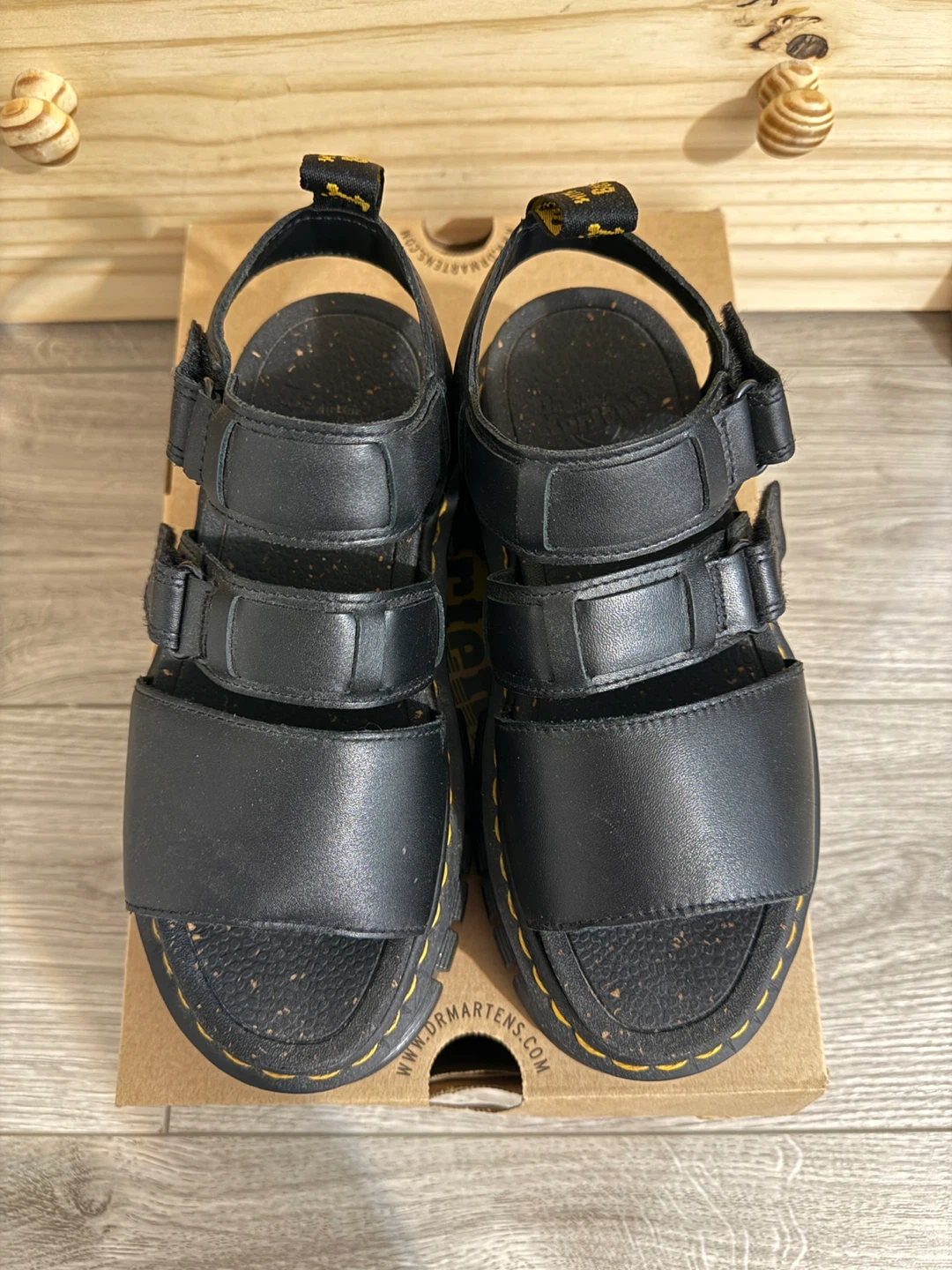 Dr. Martens Ricki 3-Strap Sandals - Black, US 6 - photo 2