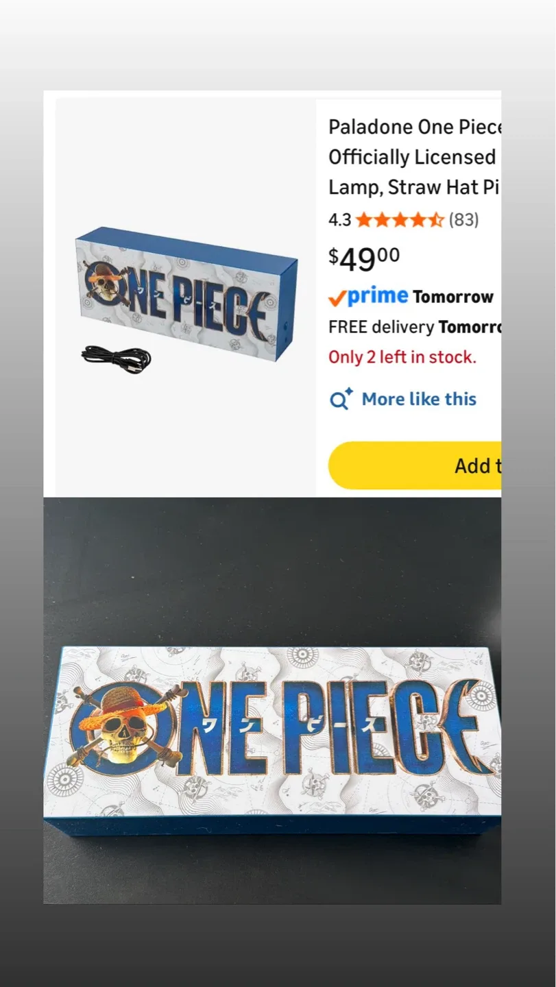 Paladone One Piece Officially Licensed Lamp, Straw Hat