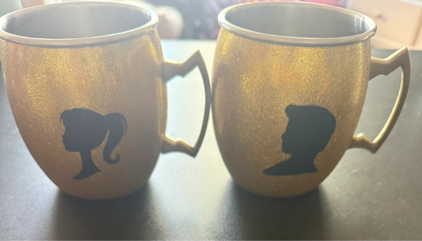 Barbie and Ken Moscow Mule Style Mugs - Set of 2