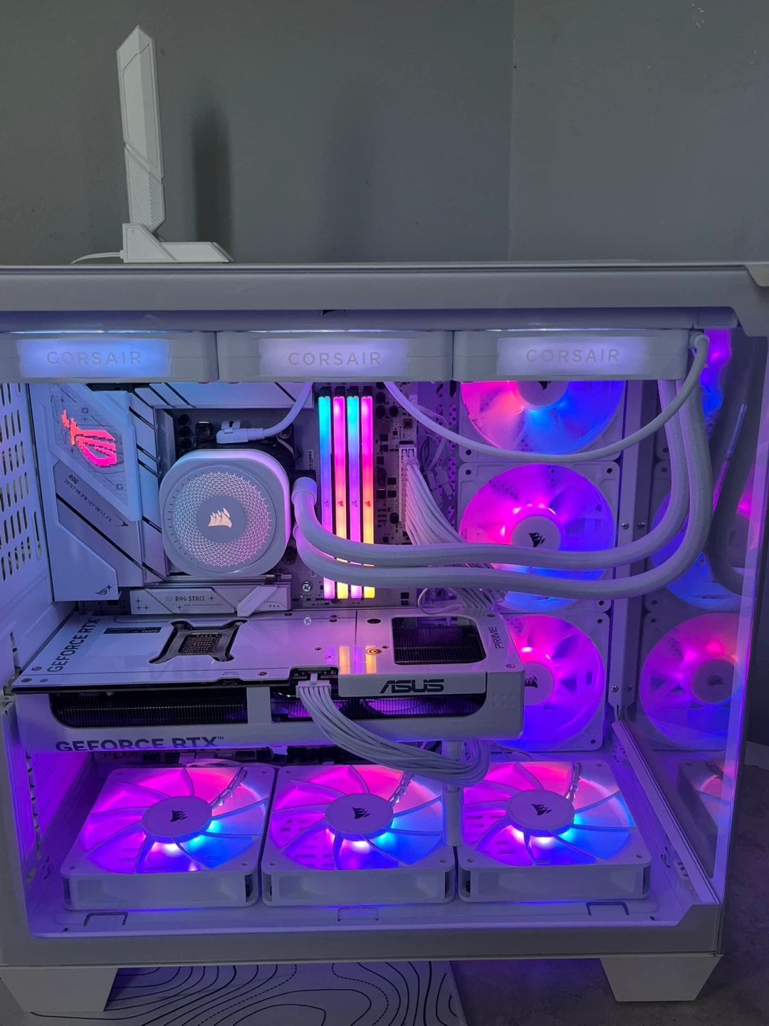 Custom-built white gaming PC