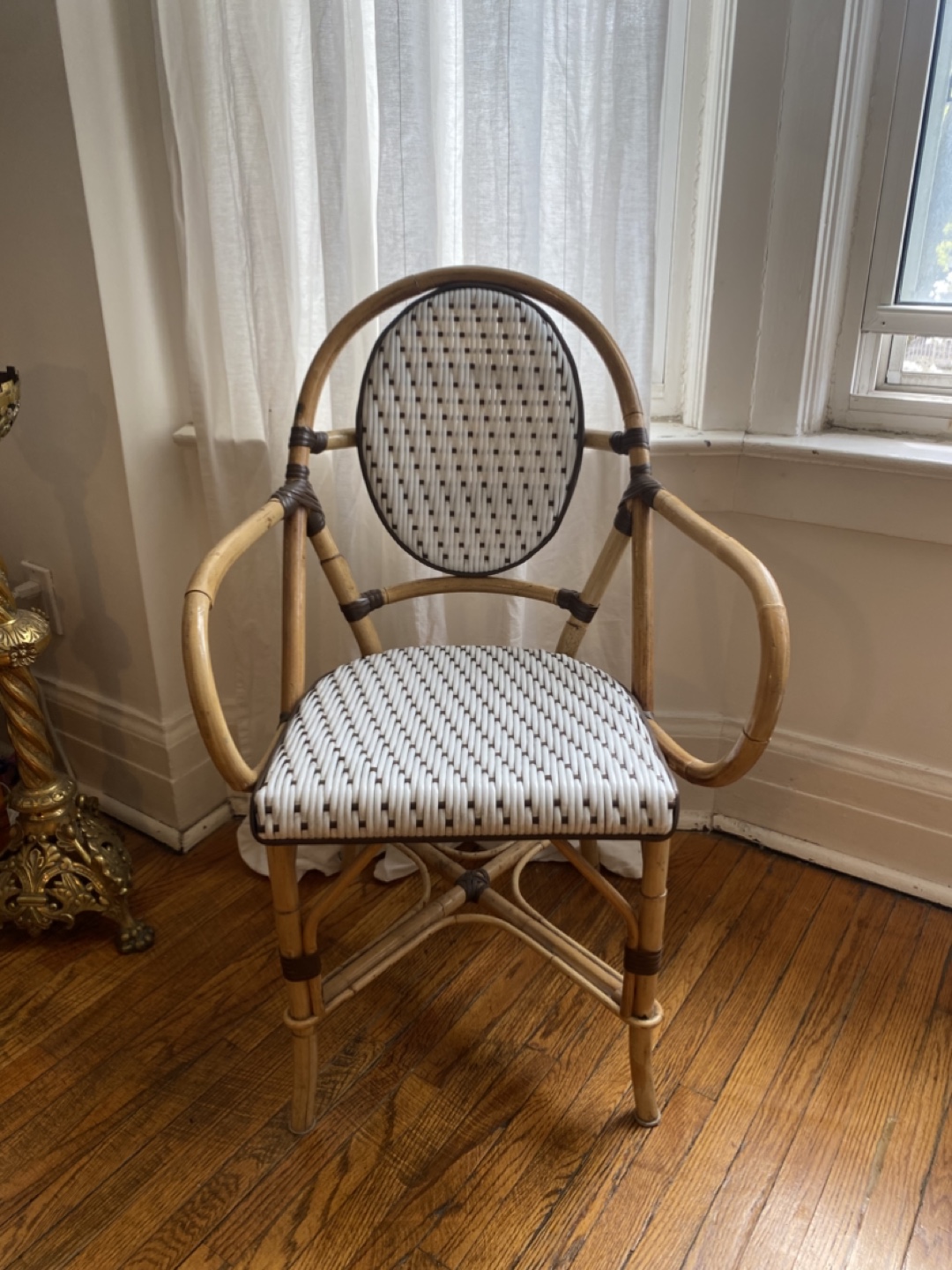 Set of 4 wicker bistro chairs - photo 4
