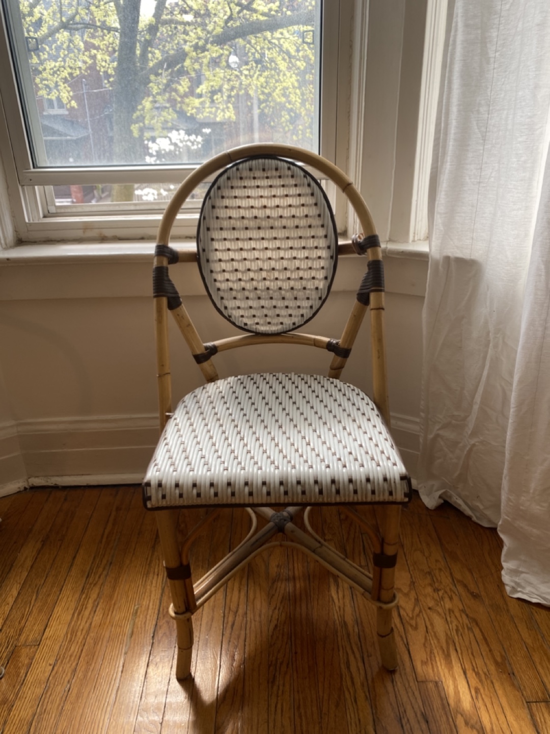 Set of 4 wicker bistro chairs - photo 5
