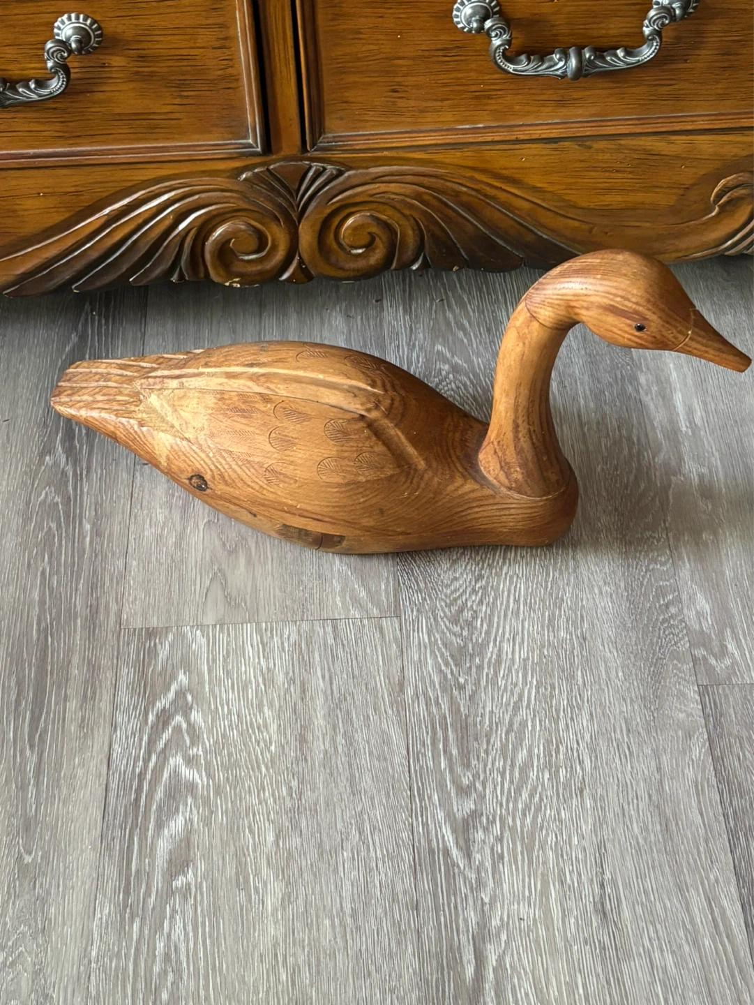 Wooden Duck Figurine