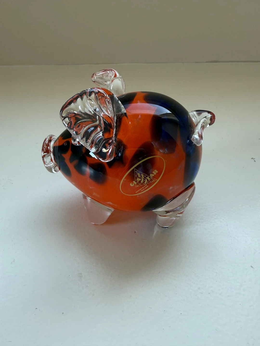 Handmade Glass Pig Figurine - photo 4