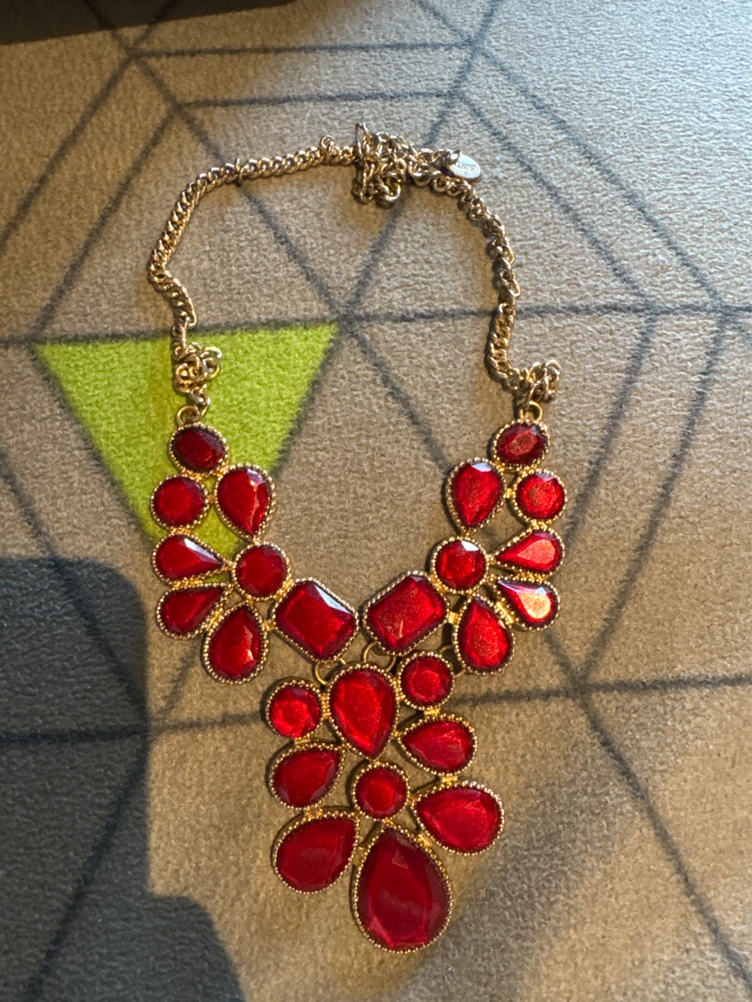 Statement Red Gem Necklace