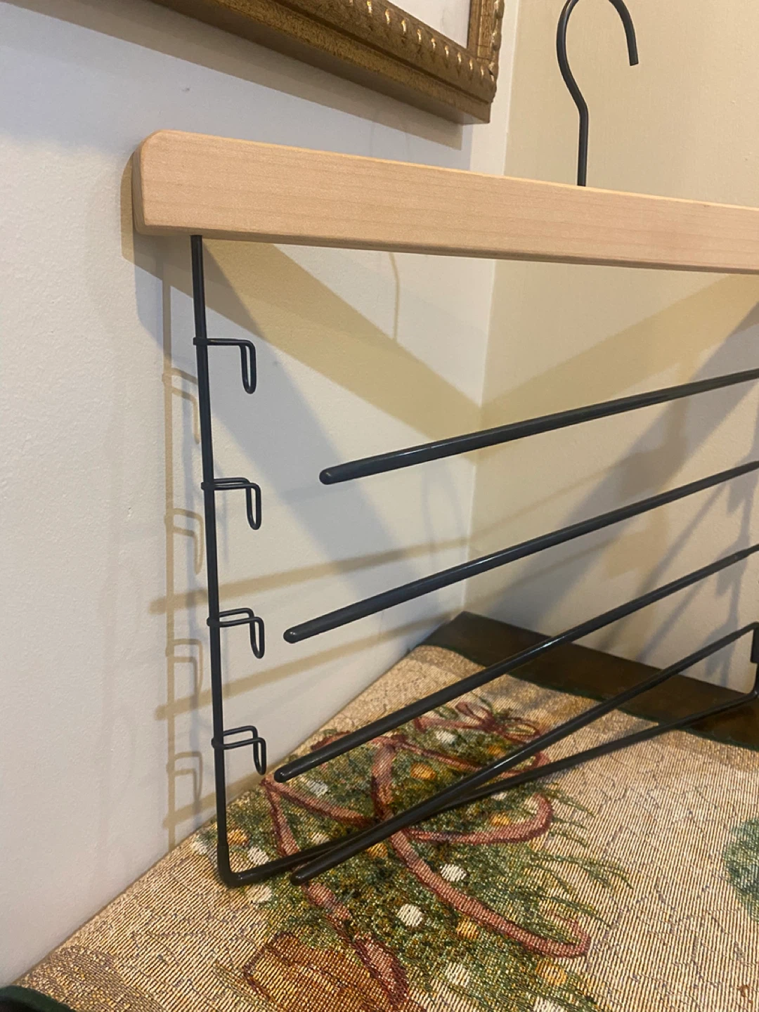 (4 pcs) Wooden and Metal 5-Tier Hanging Pants Rack - photo 3