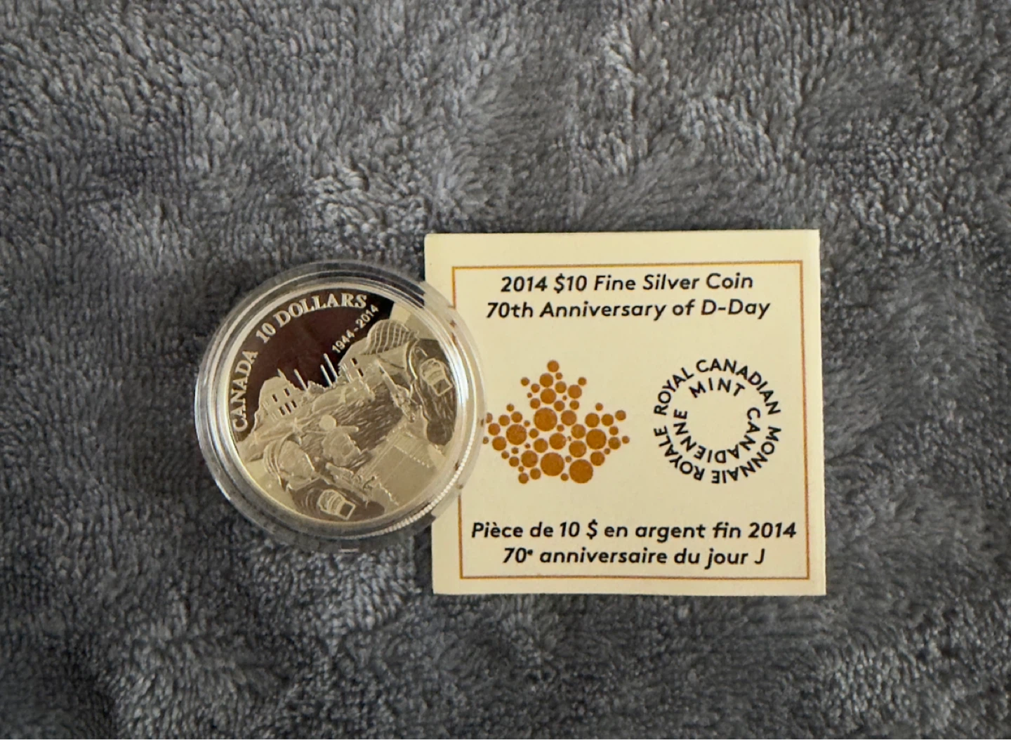 2014 $10 Fine Silver Coin - 70th Anniversary of D-Day