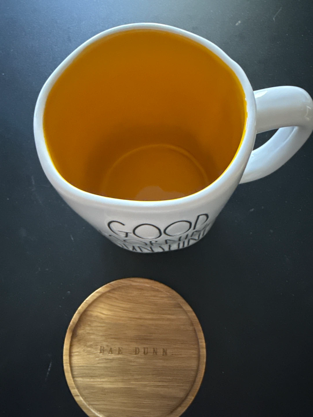 Rae Dunn "Good Morning Sunshine" Mug with Wooden Lid - photo 3