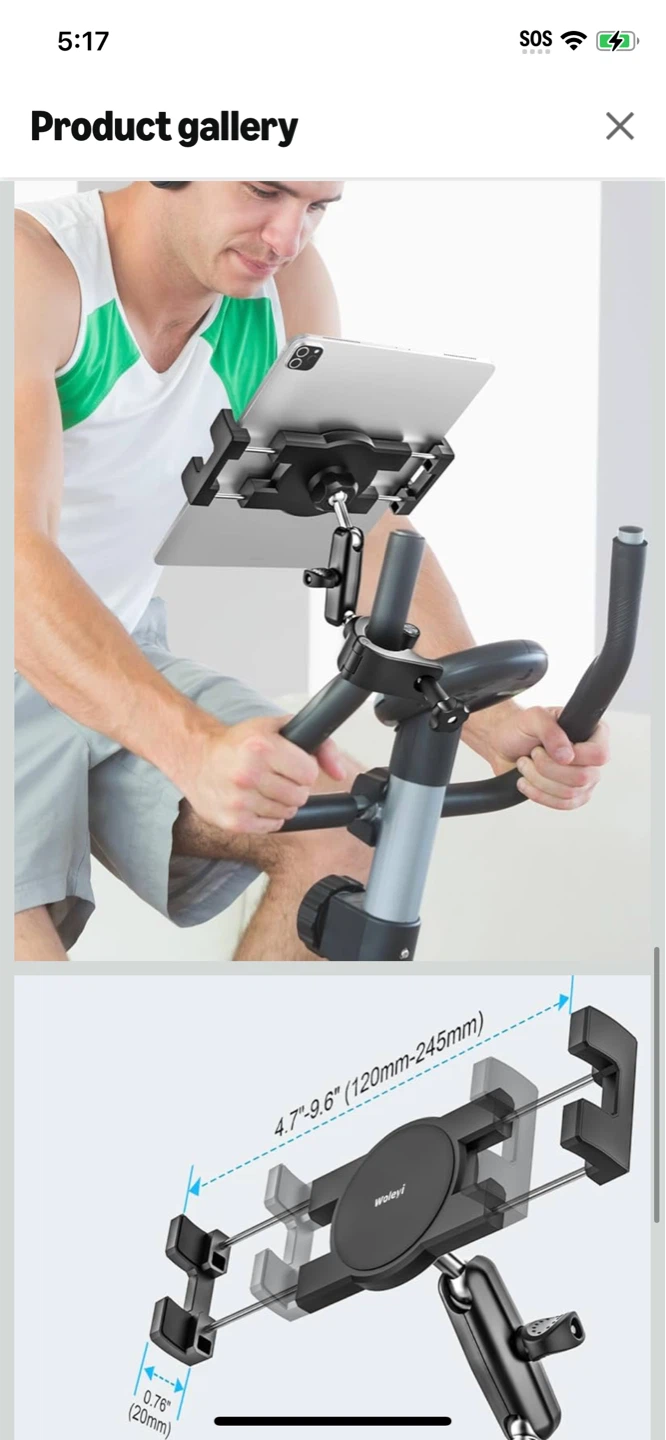 New-Woleyi Tablet Holder for Exercise Bikes - photo 2
