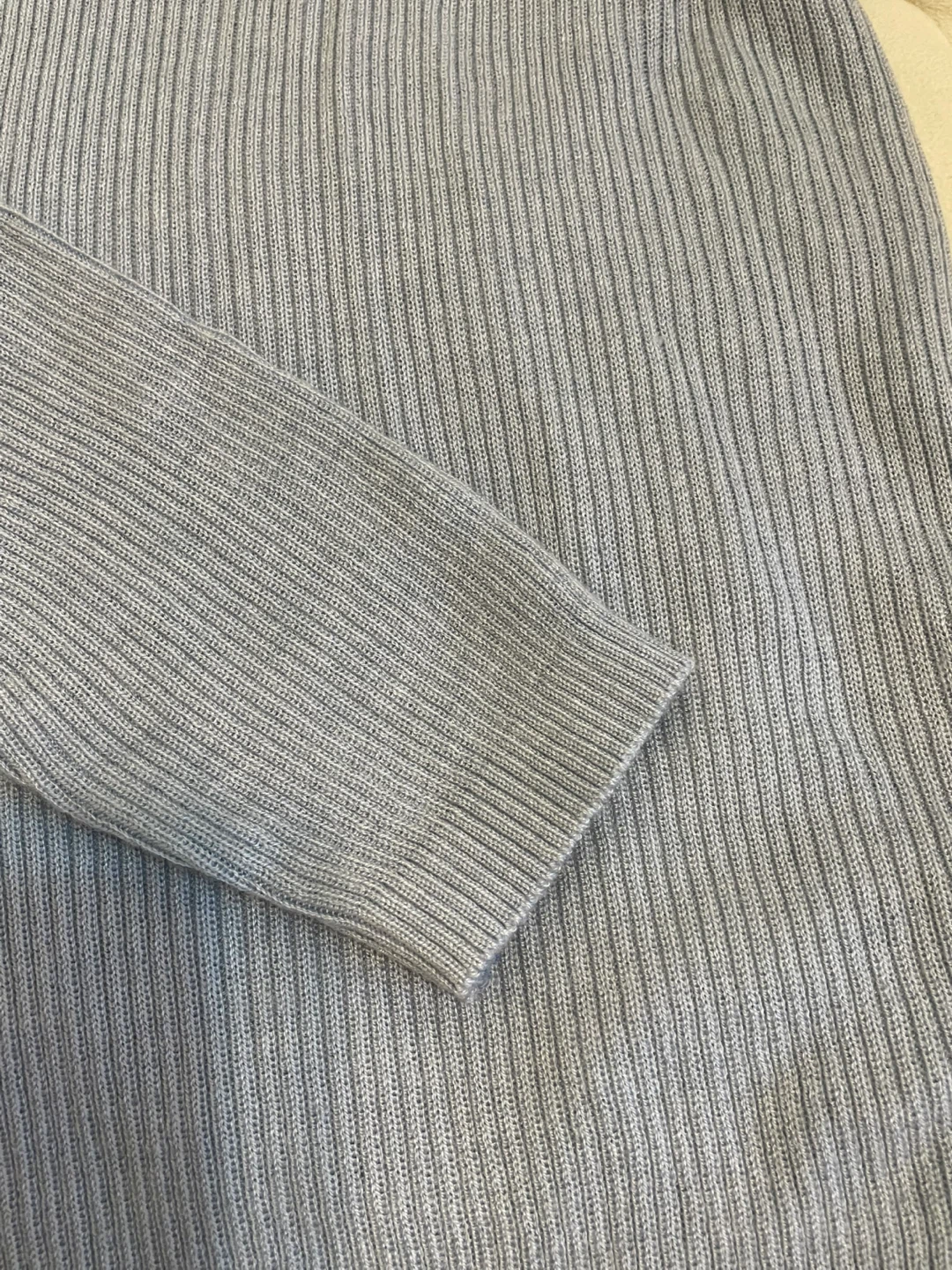 Light Blue Ribbed Button-Up Cardigan - photo 2