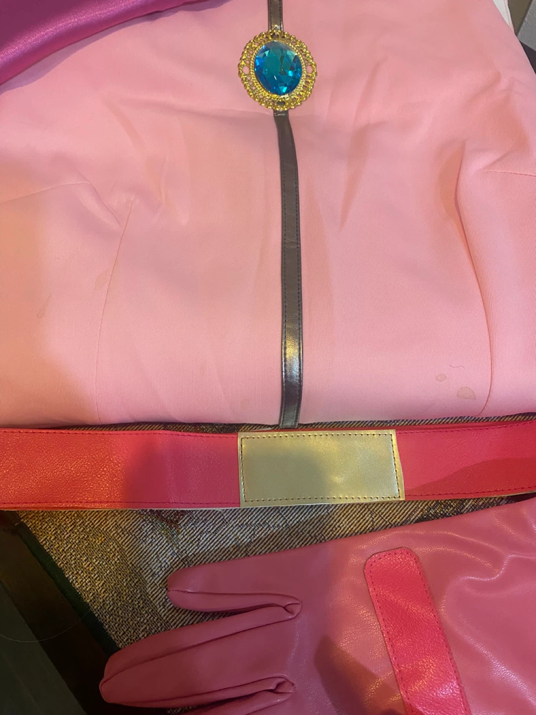 Princess Peach Combat Cosplay Costume Set with Shoes - photo 4