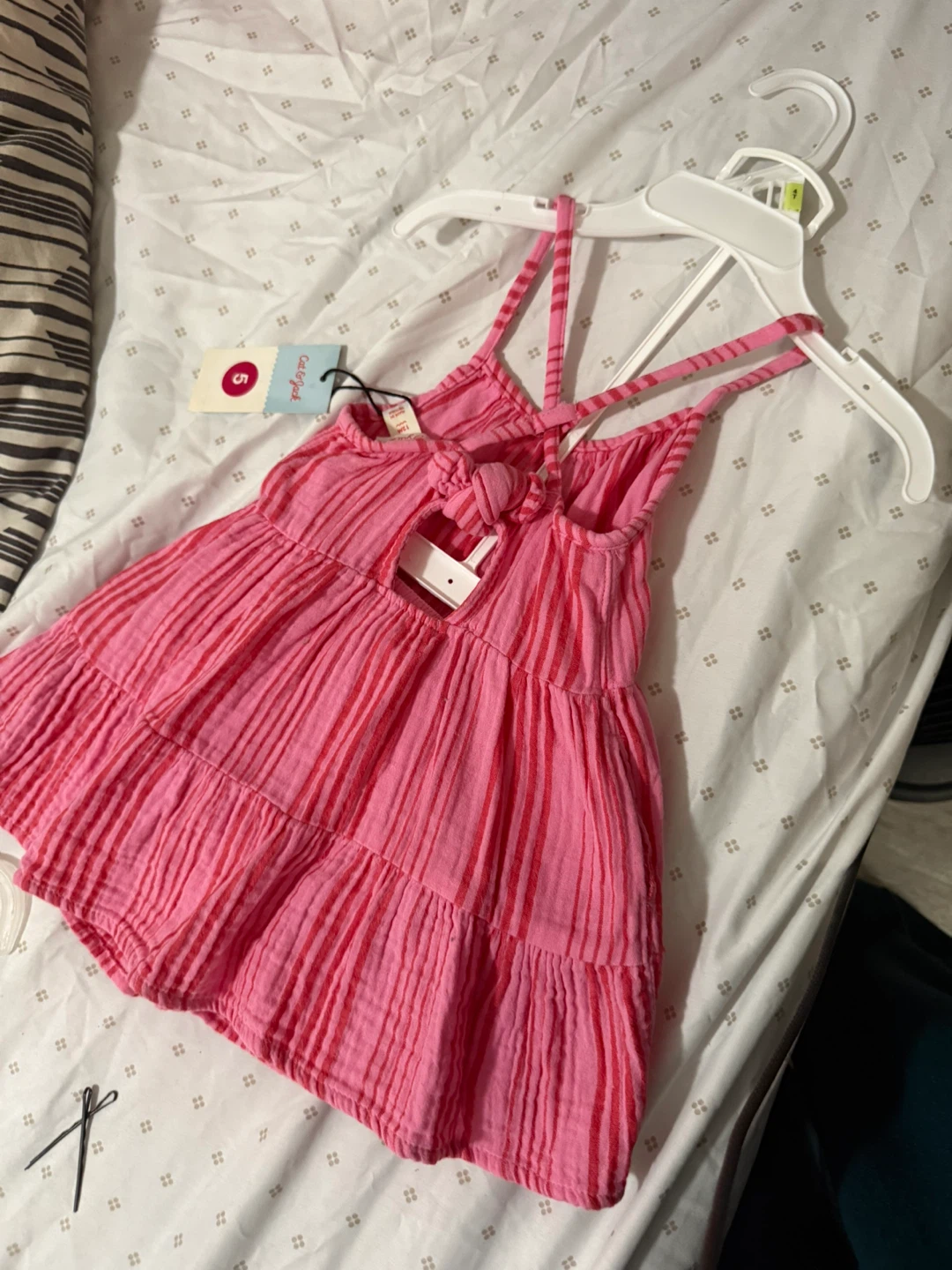 Pink Striped Tiered Dress - photo 2