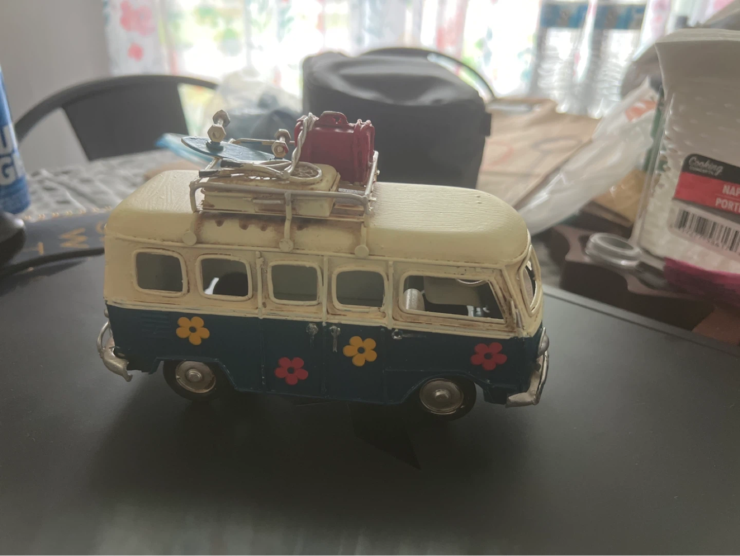 Vintage Style Camper Van Metal Model