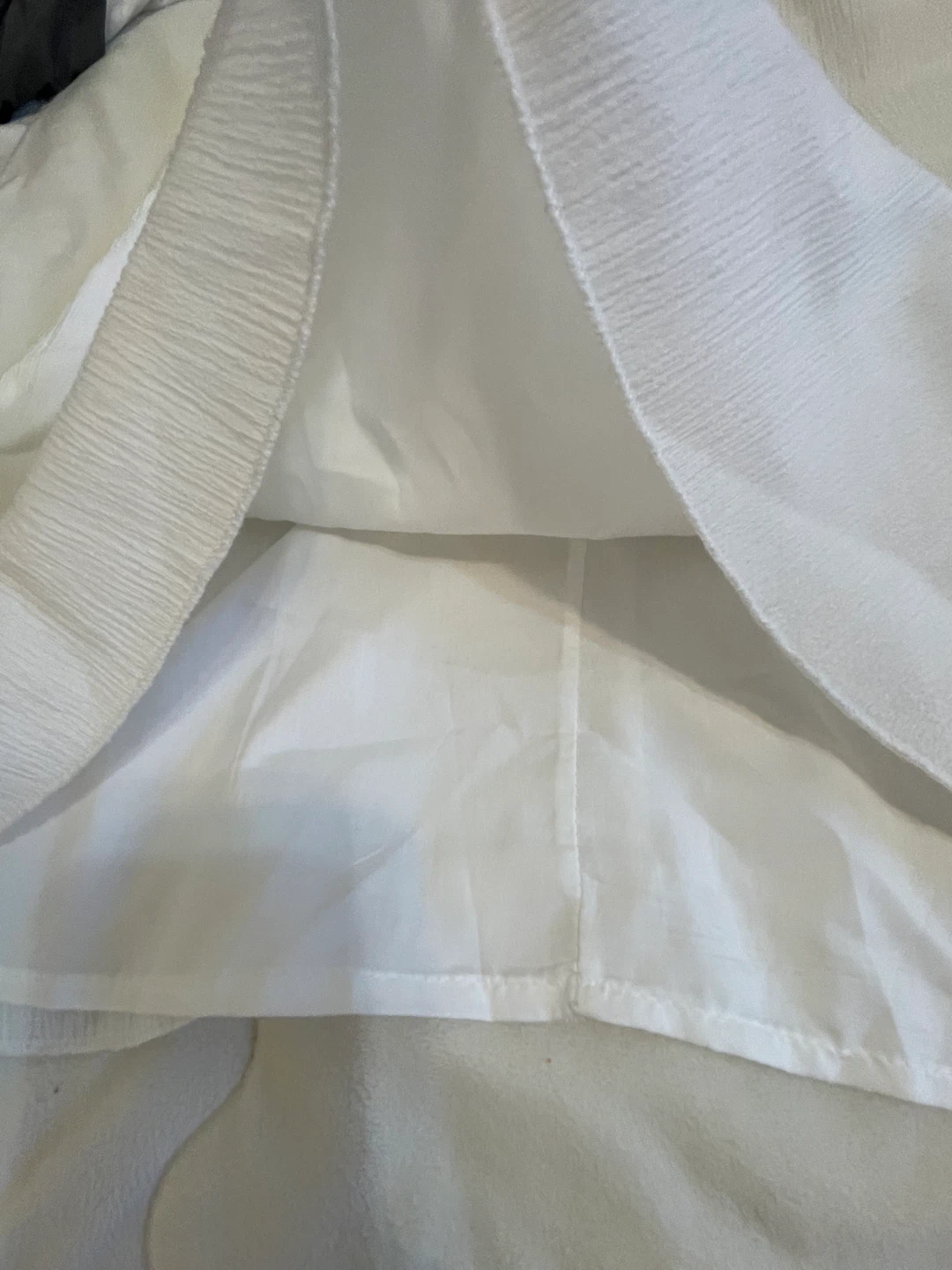 White camisole top dress with ruffle trim - photo 2