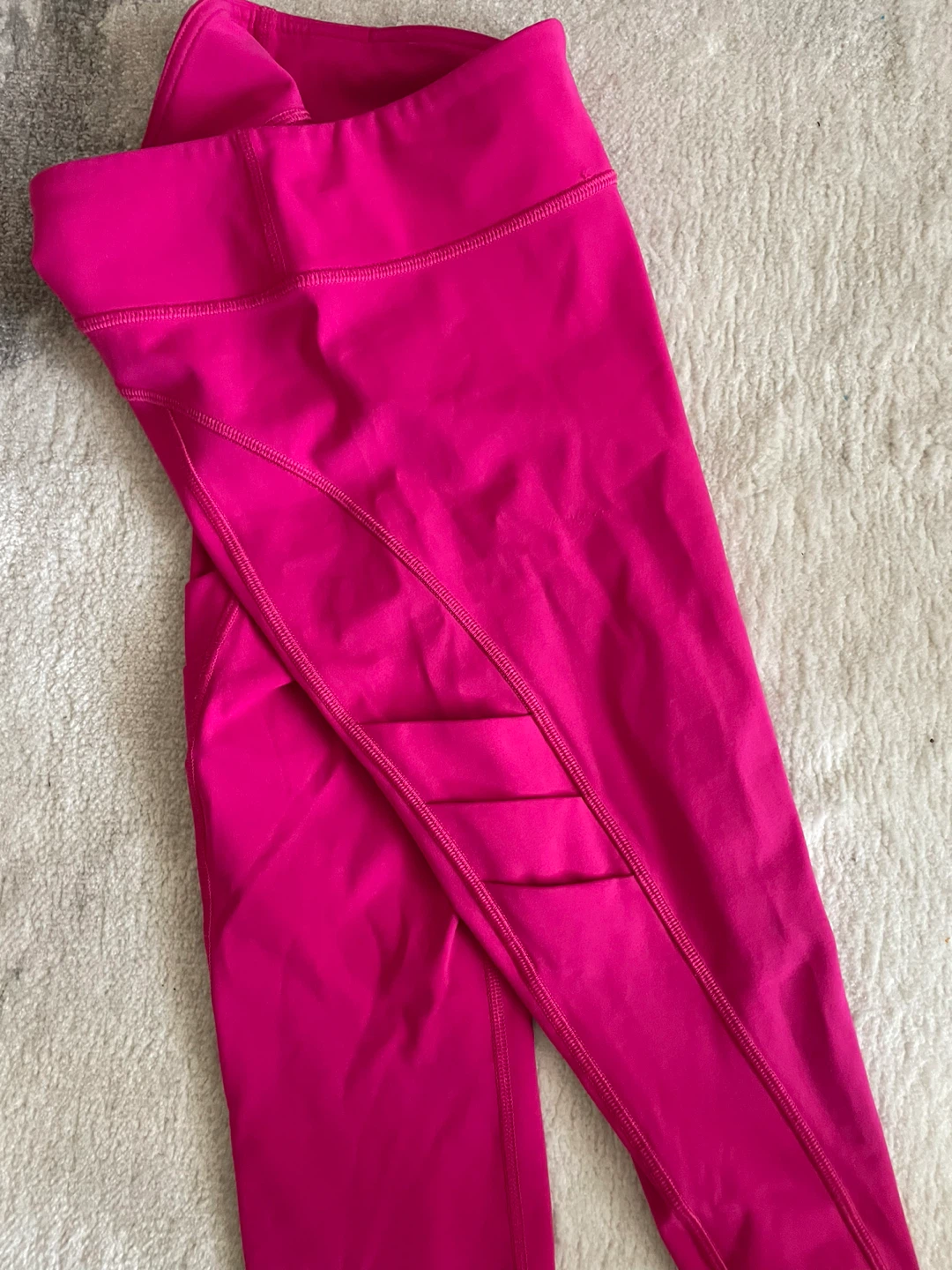 Lululemon Hot Pink Wunder Under Crop Leggings Size 4 - photo 3