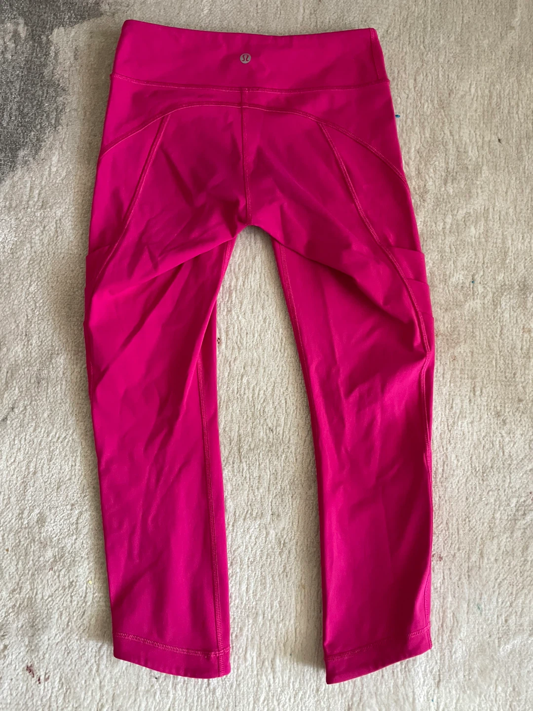 Lululemon Hot Pink Wunder Under Crop Leggings Size 4