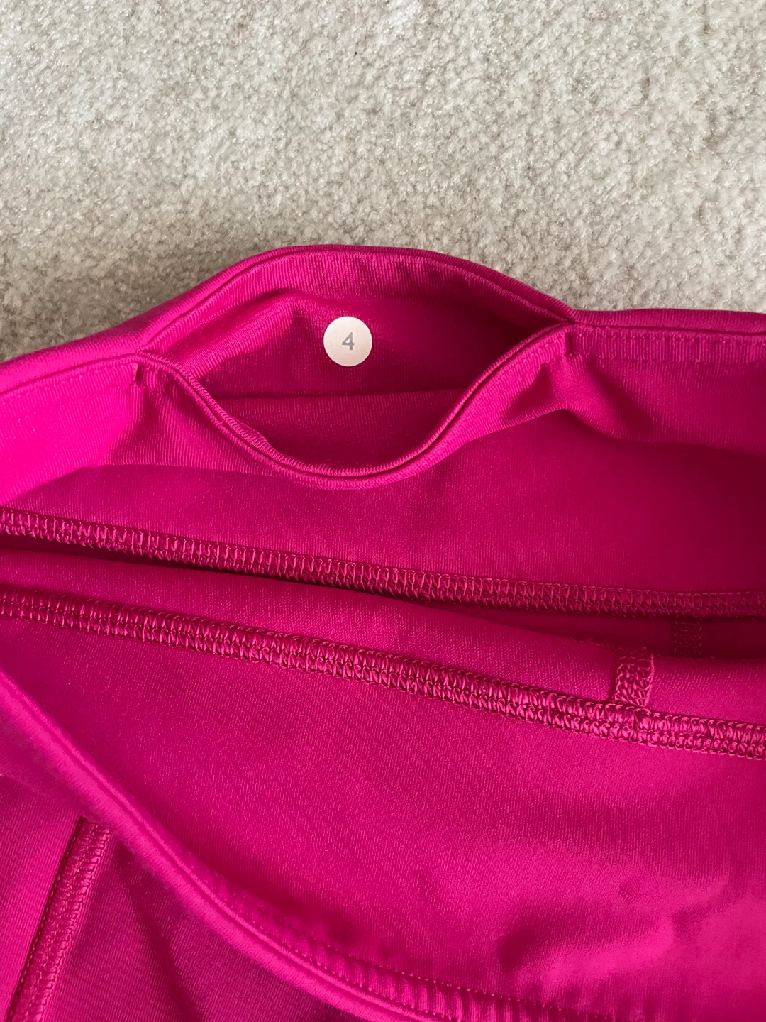 Lululemon Hot Pink Wunder Under Crop Leggings Size 4 - photo 2
