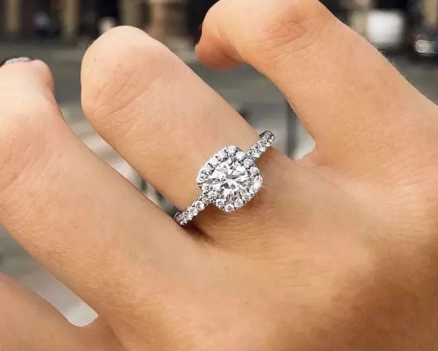 *sale* 2ct Cushion cut Engagement Ring Size 4,5,6,7,8,9,10 - photo 2