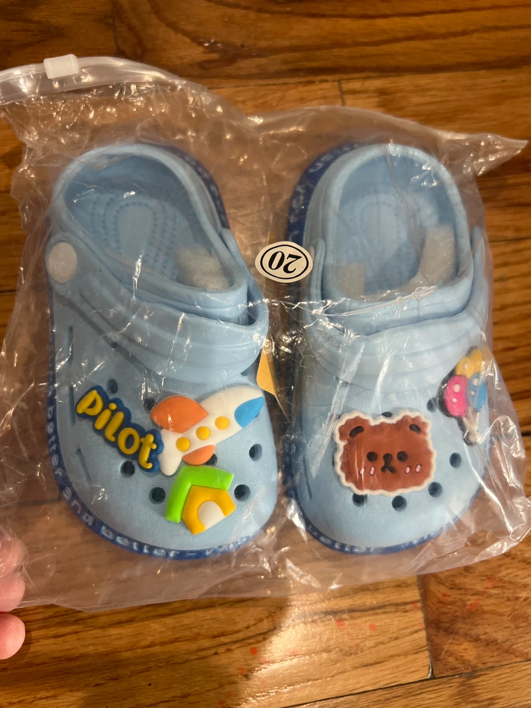 Blue Pilot Theme Clog Sandals - Size 20