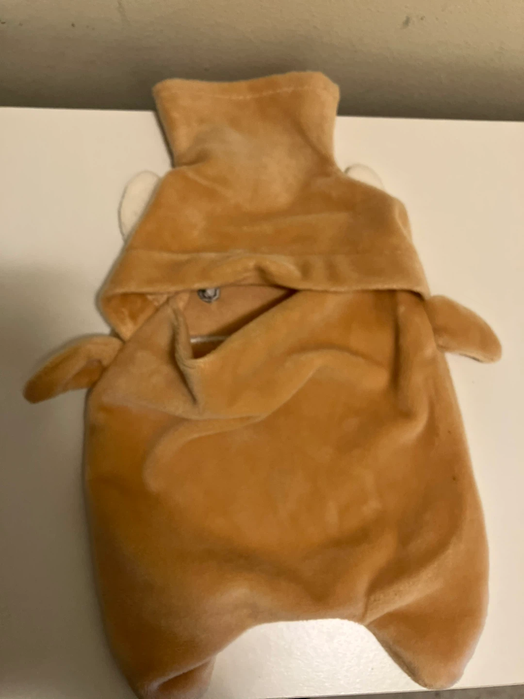 Plush Hot Water Bottle Cover - Brown Monster Design - photo 2
