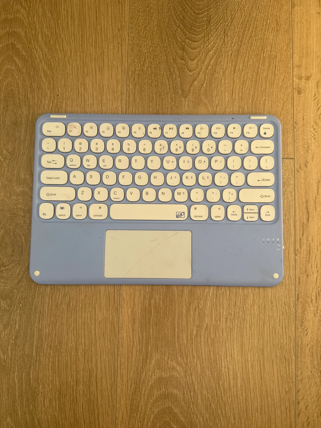 Blue Wireless Keyboard with Trackpad