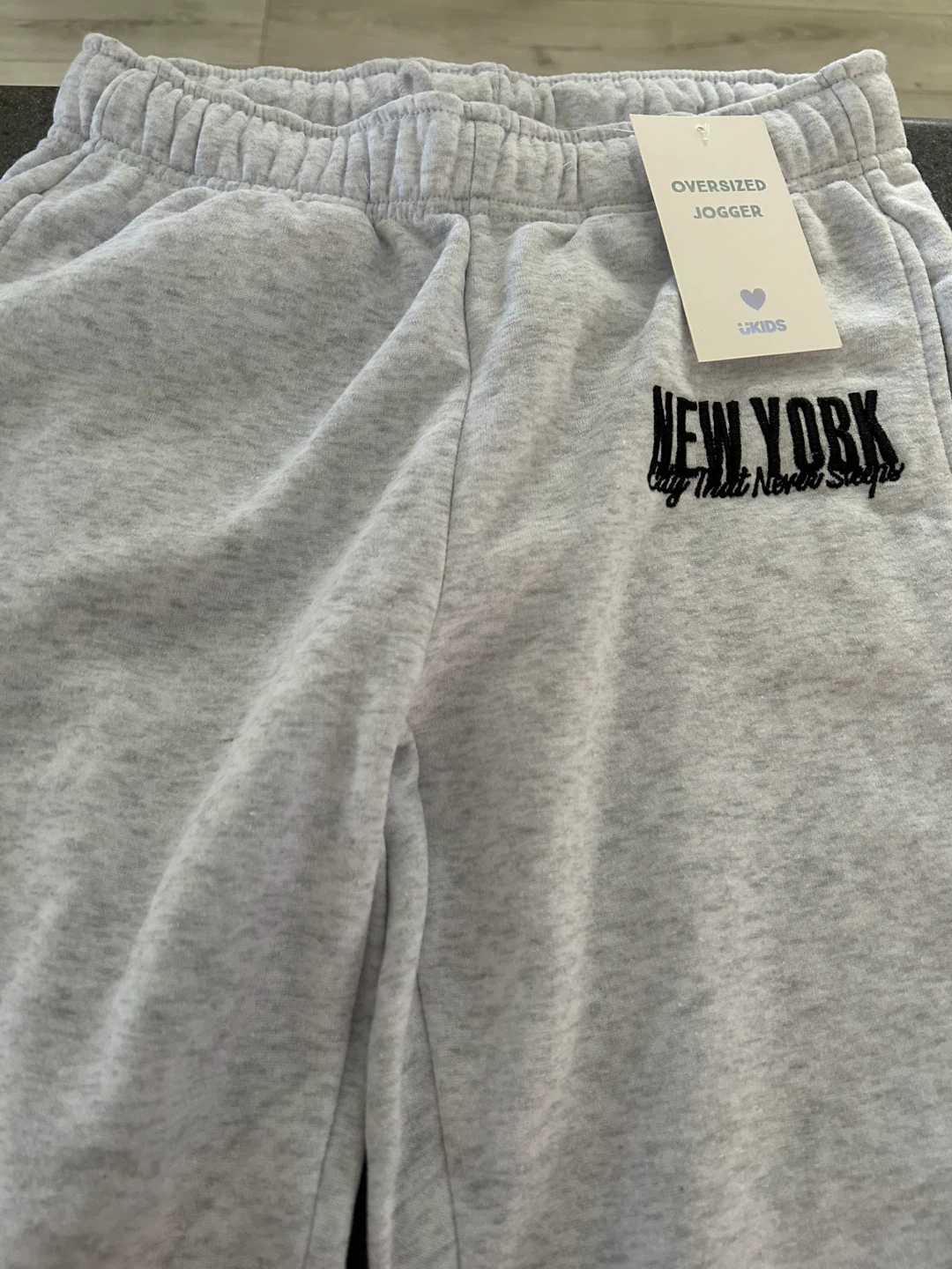 Grey New York City "City That Never Sleeps" Joggers - Size Kids
