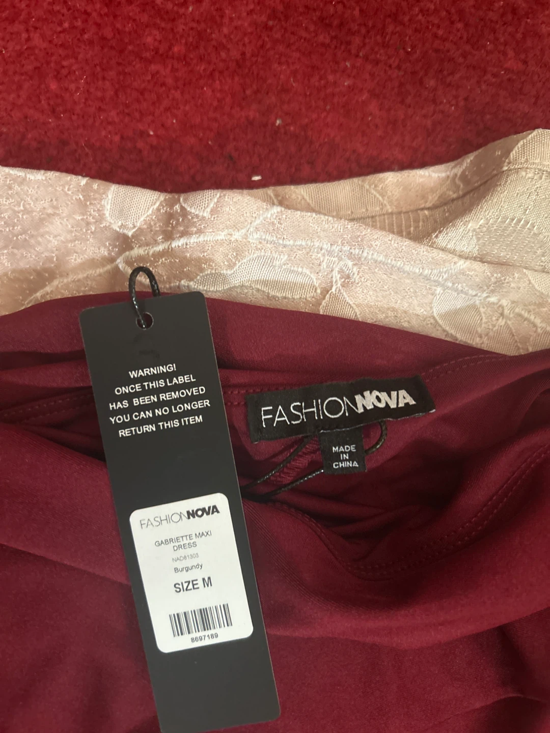 Fashion Nova Gabriette Maxi Dress Burgundy Size M - photo 4