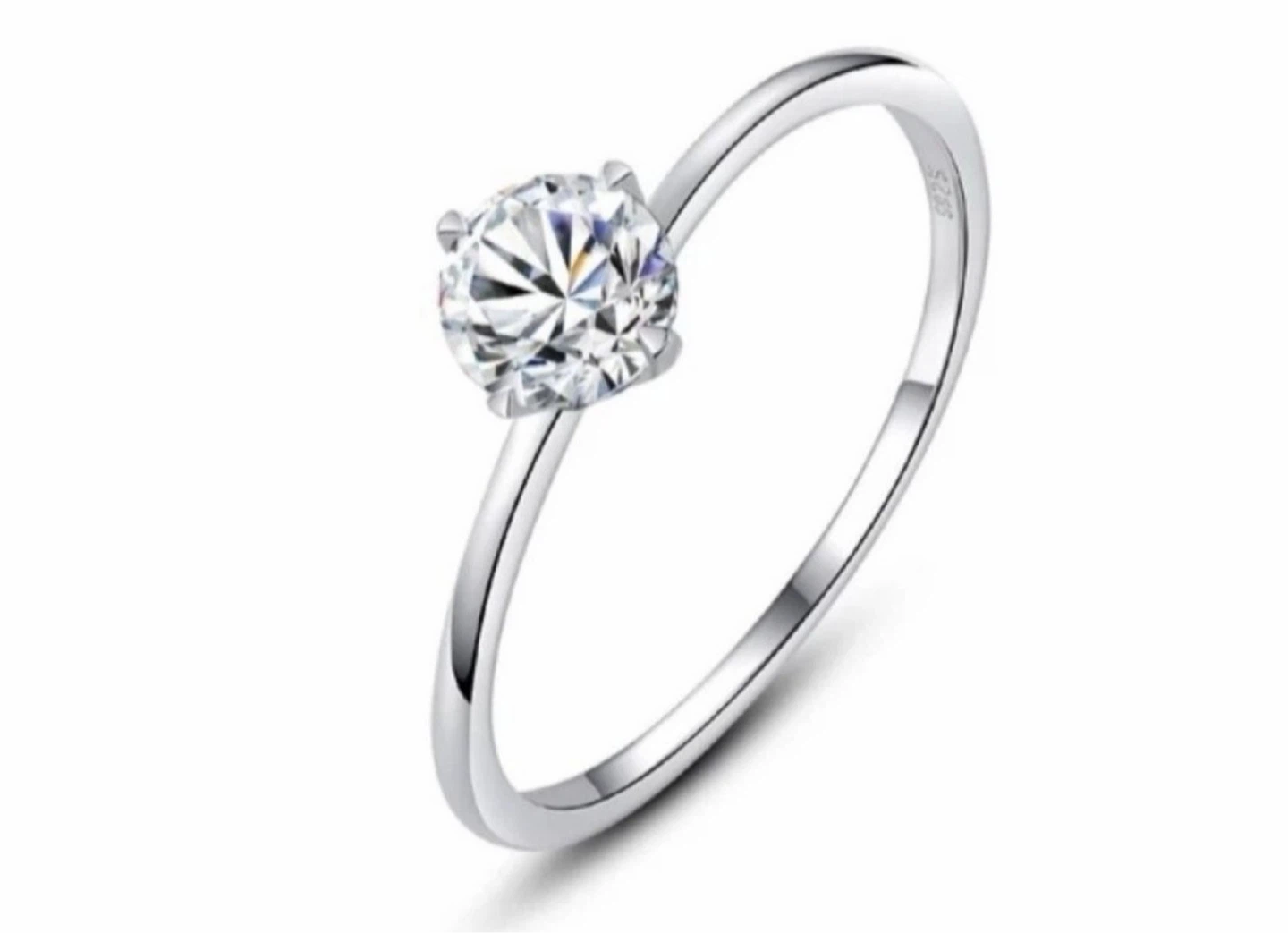 Round cut Infinity Moissanite Wedding band engagemen