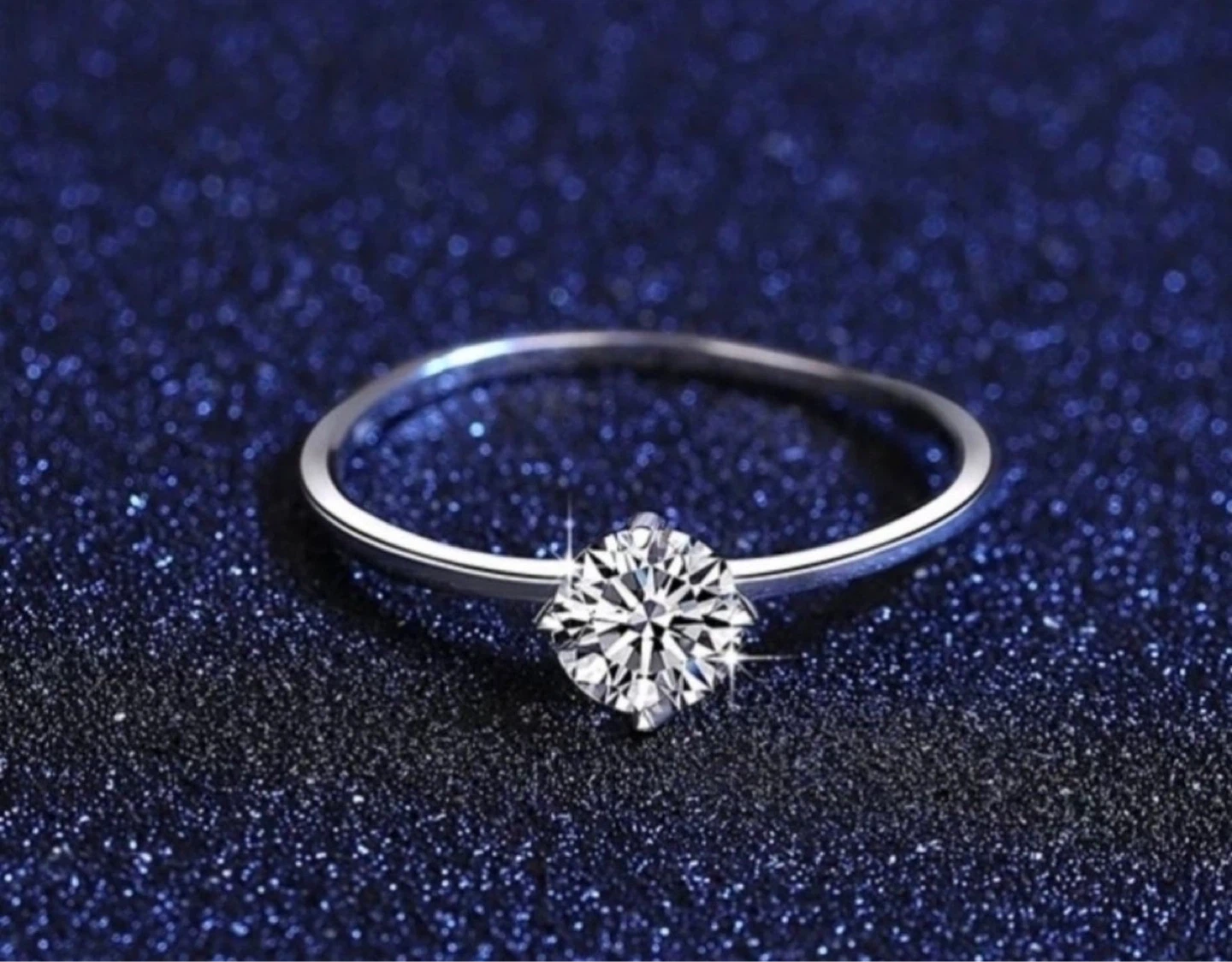 Round cut Infinity Moissanite Wedding band engagemen - photo 2