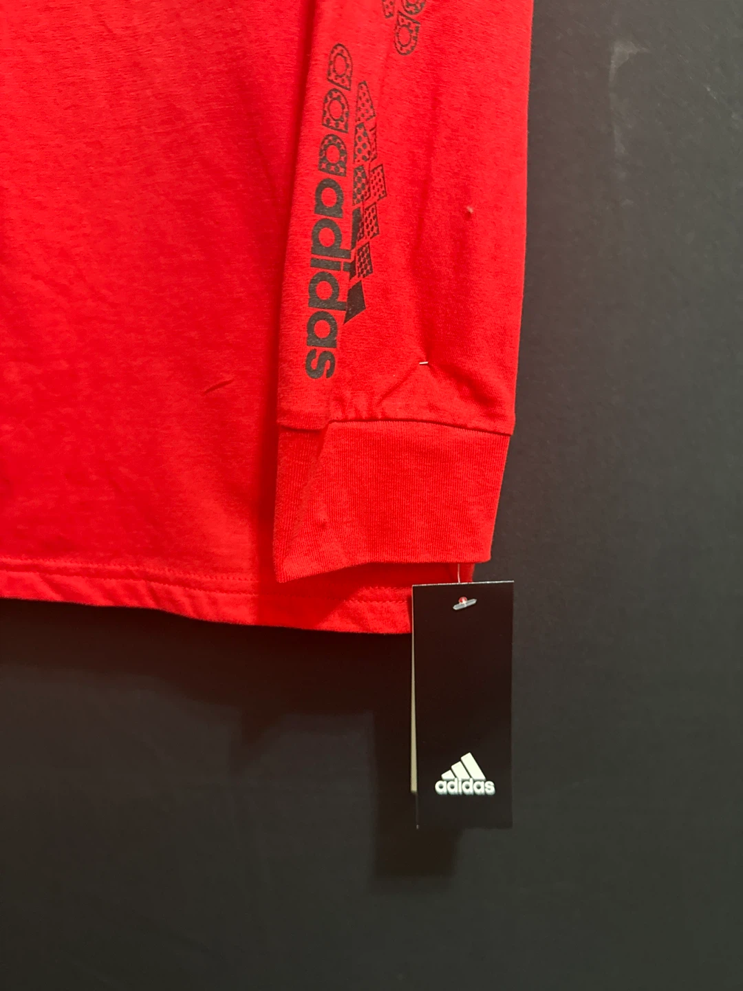 Teenage Adidas Red Hooded Long Sleeve Shirt L/G (14/16) - photo 4