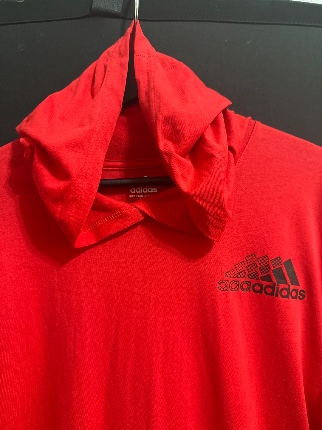 Teenage Adidas Red Hooded Long Sleeve Shirt L/G (14/16) - photo 2