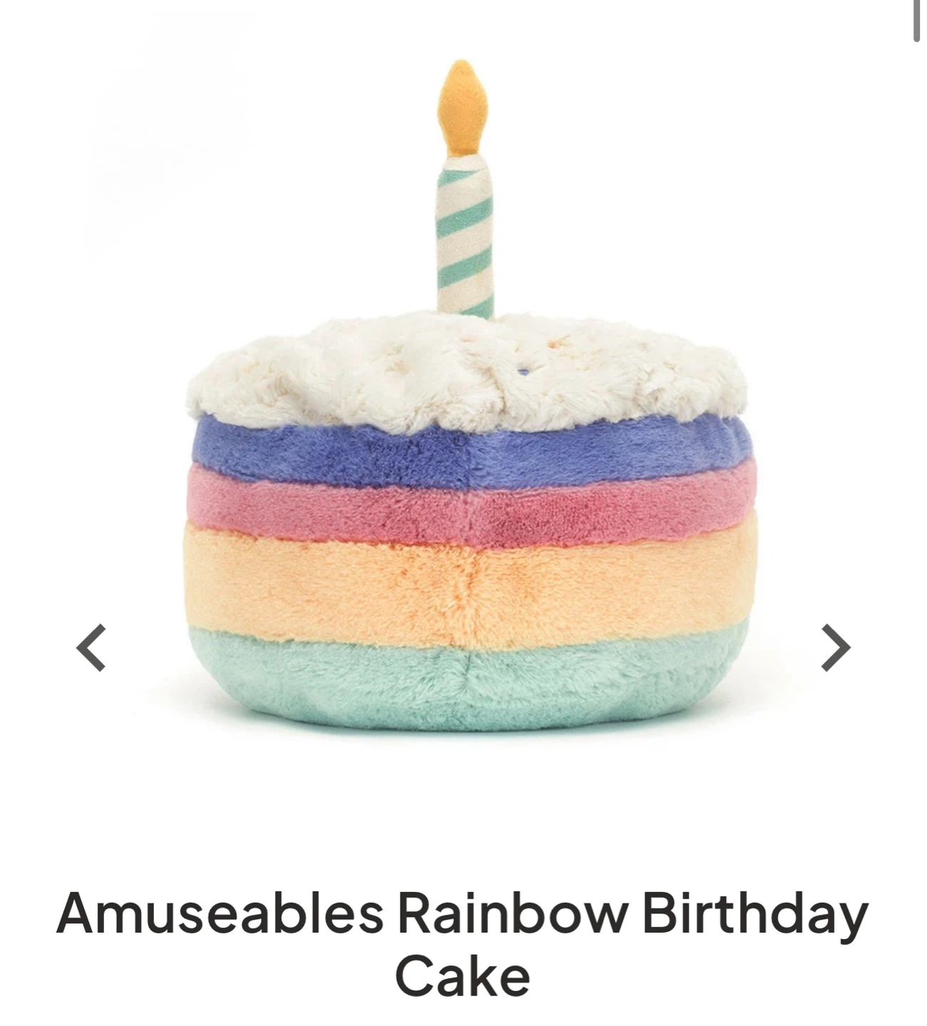 Jellycat Amuseables Rainbow Birthday Cake Plush - photo 3