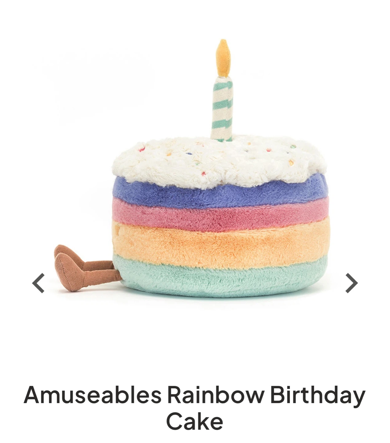Jellycat Amuseables Rainbow Birthday Cake Plush - photo 4