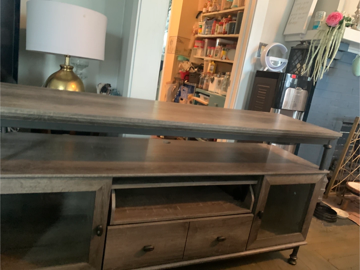 Rustic Oak Entertainment TV Stand