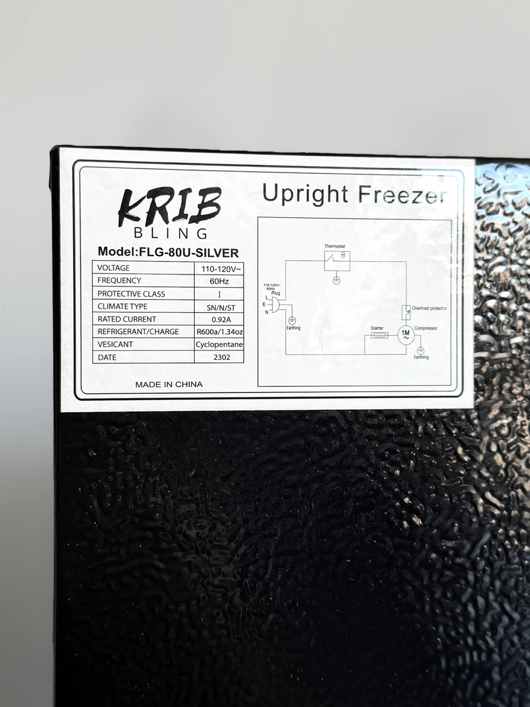 KRIB BLING Upright Freezer - photo 5