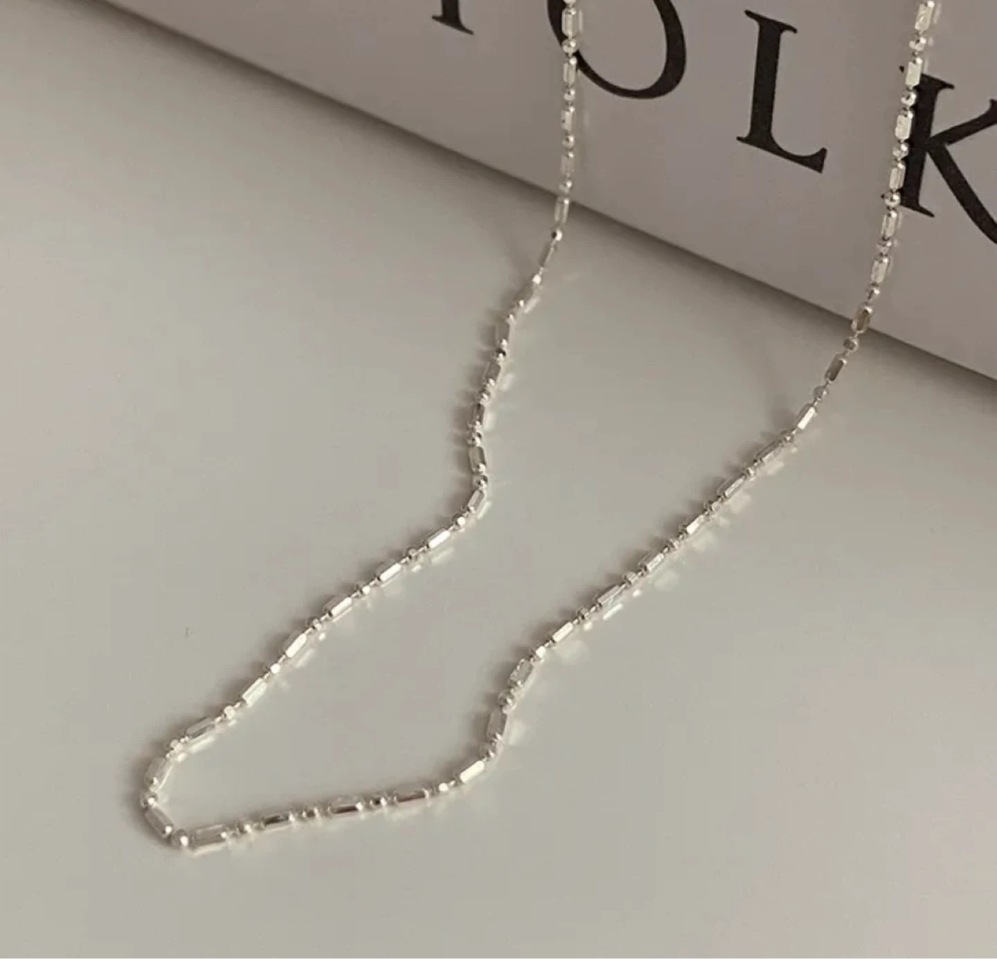 Silver Bead Chain Necklace - photo 2