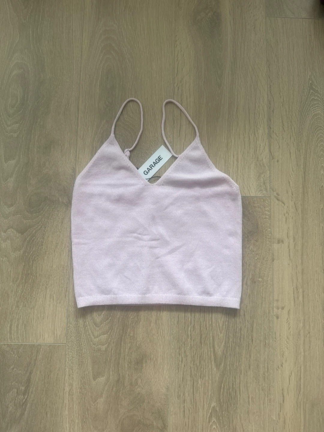 GARAGE light purple knit cami tank top size P/S