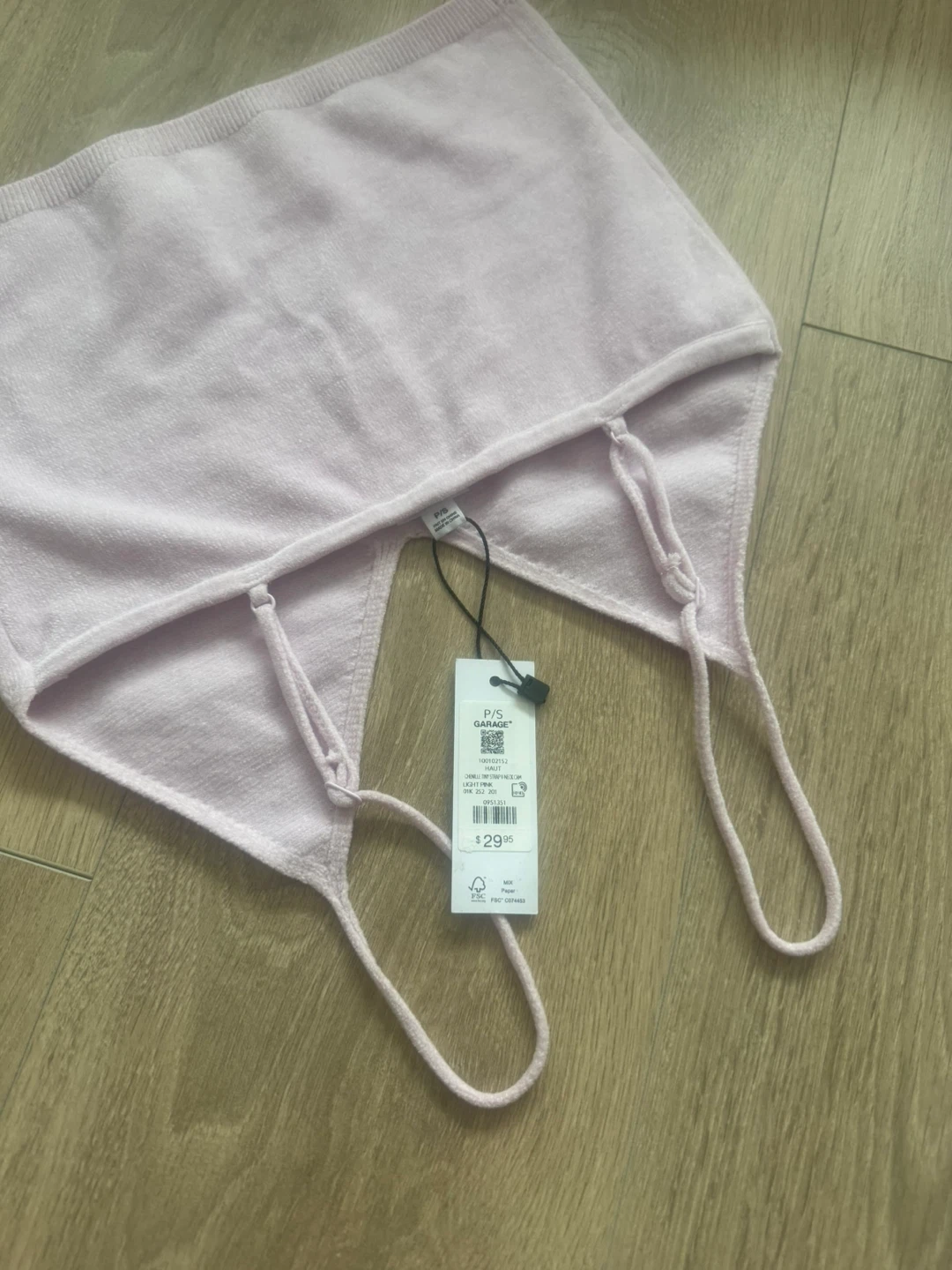 GARAGE light purple knit cami tank top size P/S - photo 3